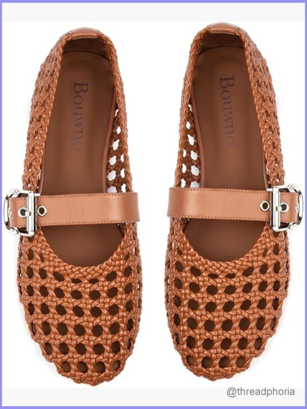 Woven Mesh Mary Jane Ballet Flats Round Toe Buckle Strap Comfortable Flats Women - Picture 1 of 7